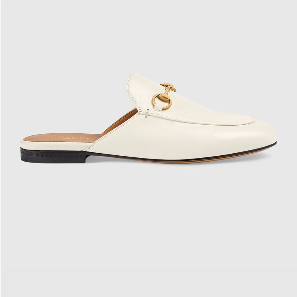 Gucci Princetown leather slipper white 39